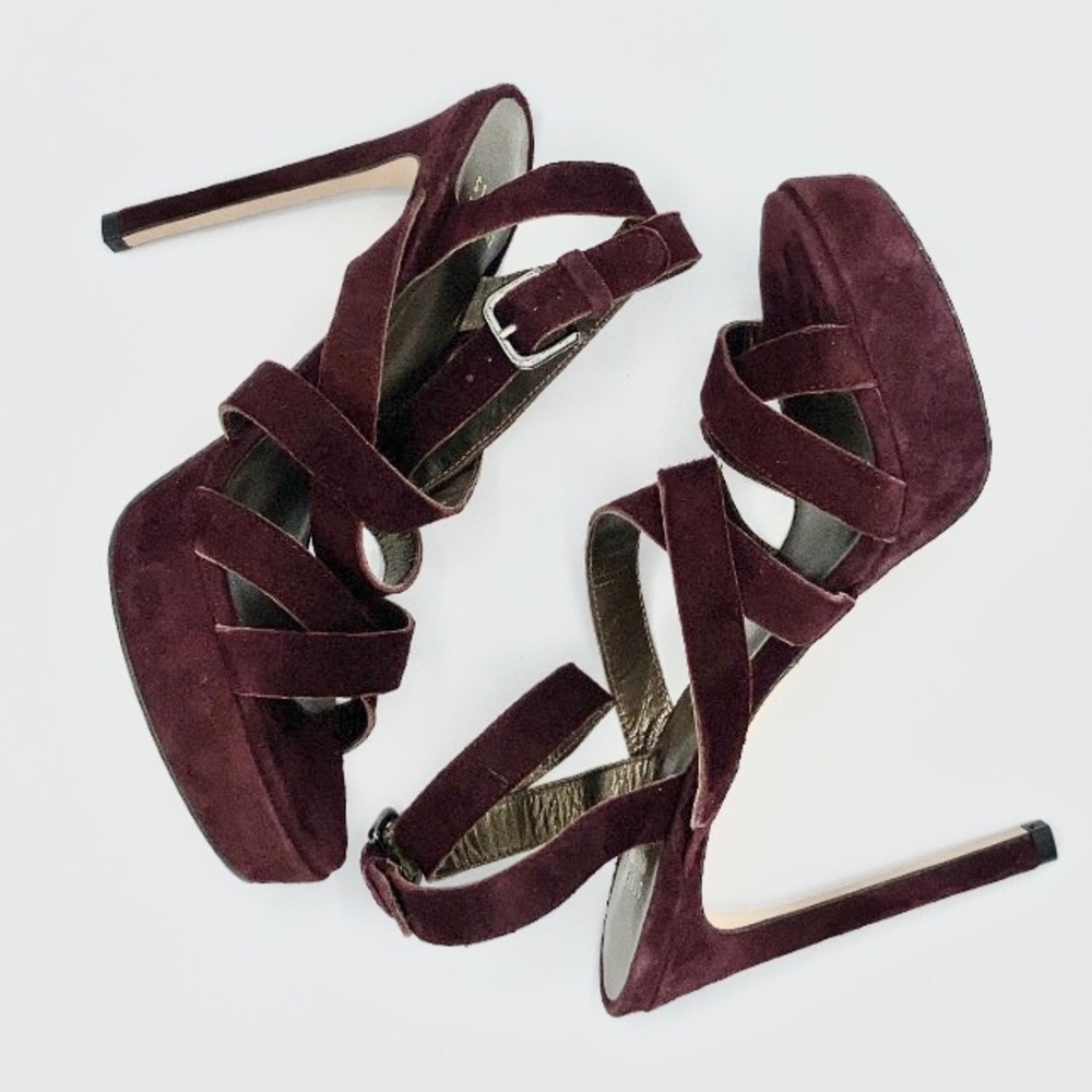 Stuart Weitzman Suede Sandal Pumps